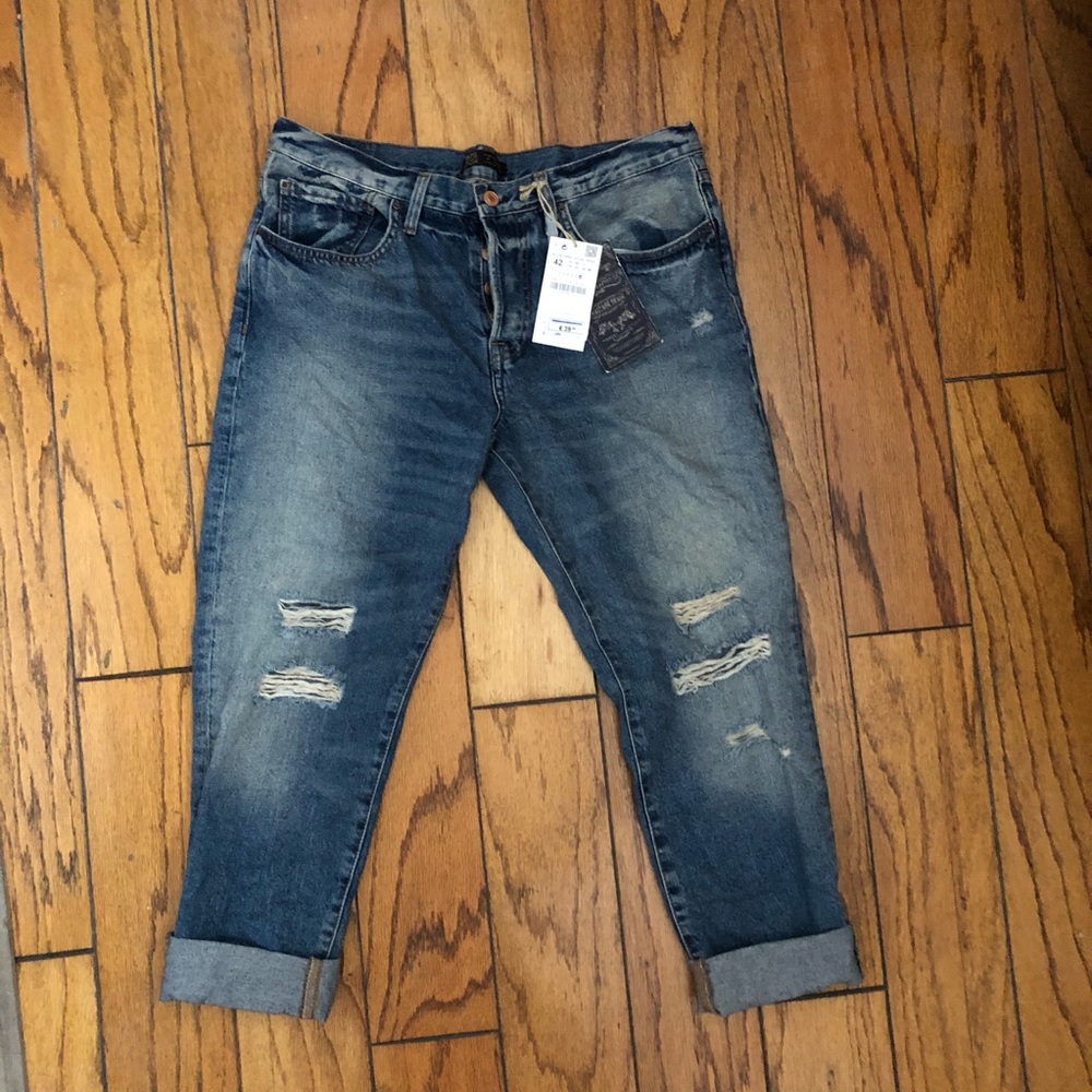 NWT -ZARA -Z1975 Denim Jeans USA size 10 - Picture 1 of 8